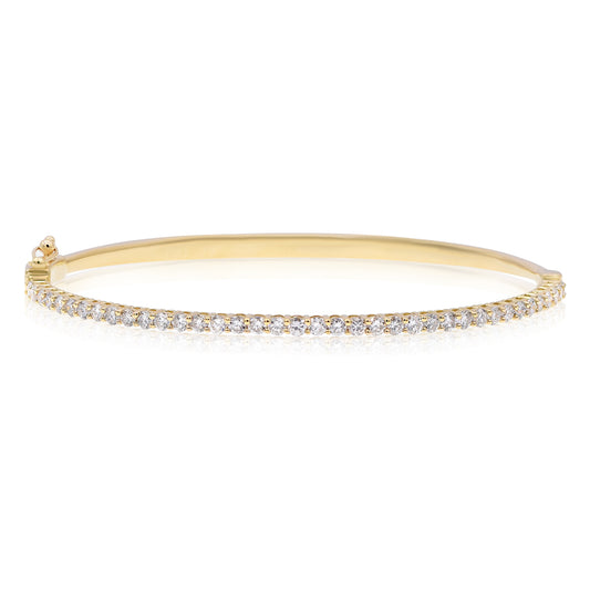 Diamond bangle bracelet 18k yellow gold ABN10063