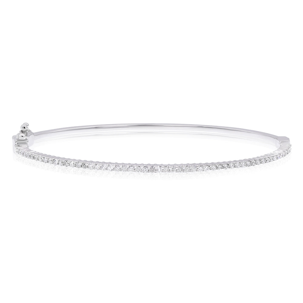 Diamond bangle bracelet 18k white gold ABN10065