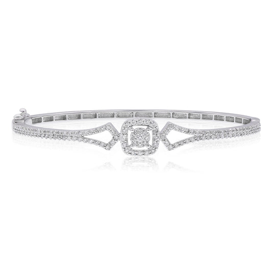 Diamond bangle bracelet 18k white gold ABN10080