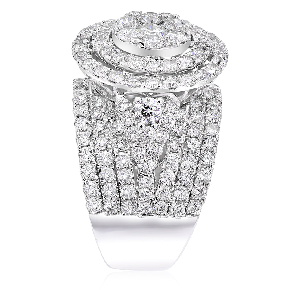 Cluster diamond ring 18k white gold ABR14975C