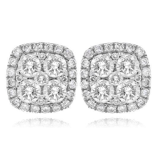 Diamond earrings 18k white gold AE10319A