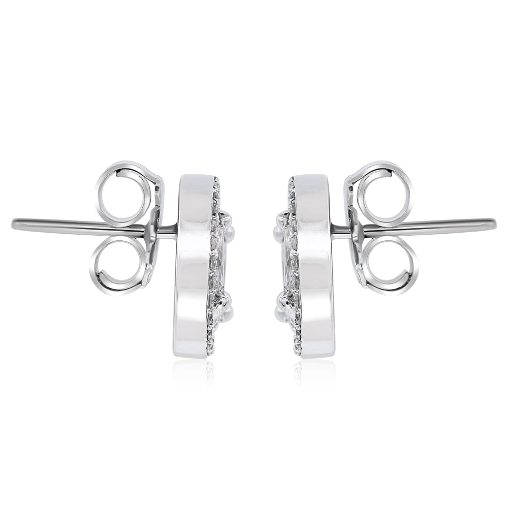 Diamond earrings 18k white gold AE11255