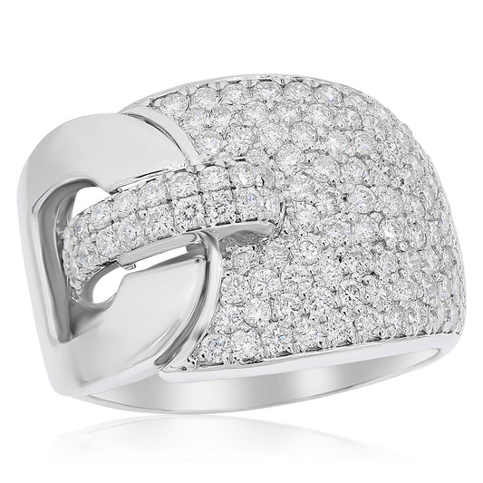 Diamond ring 18k white gold AL13