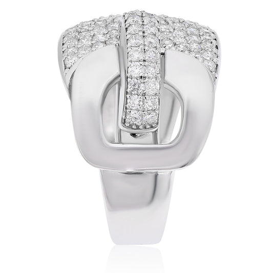 Diamond ring 18k white gold AL13