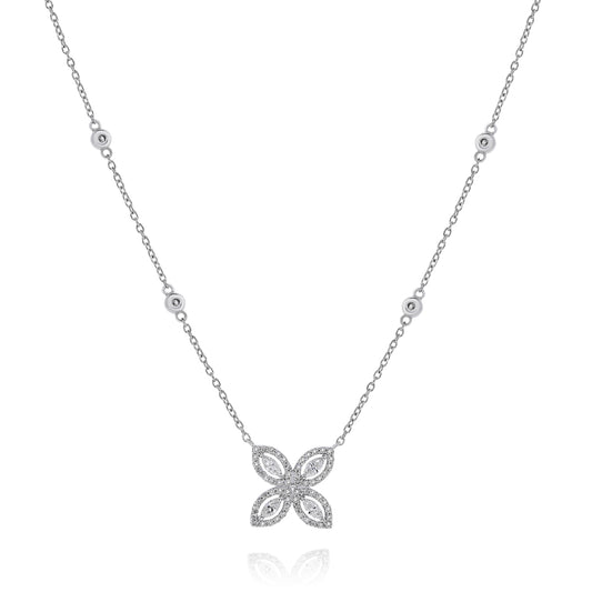 Diamond necklace 18k white gold AP11337