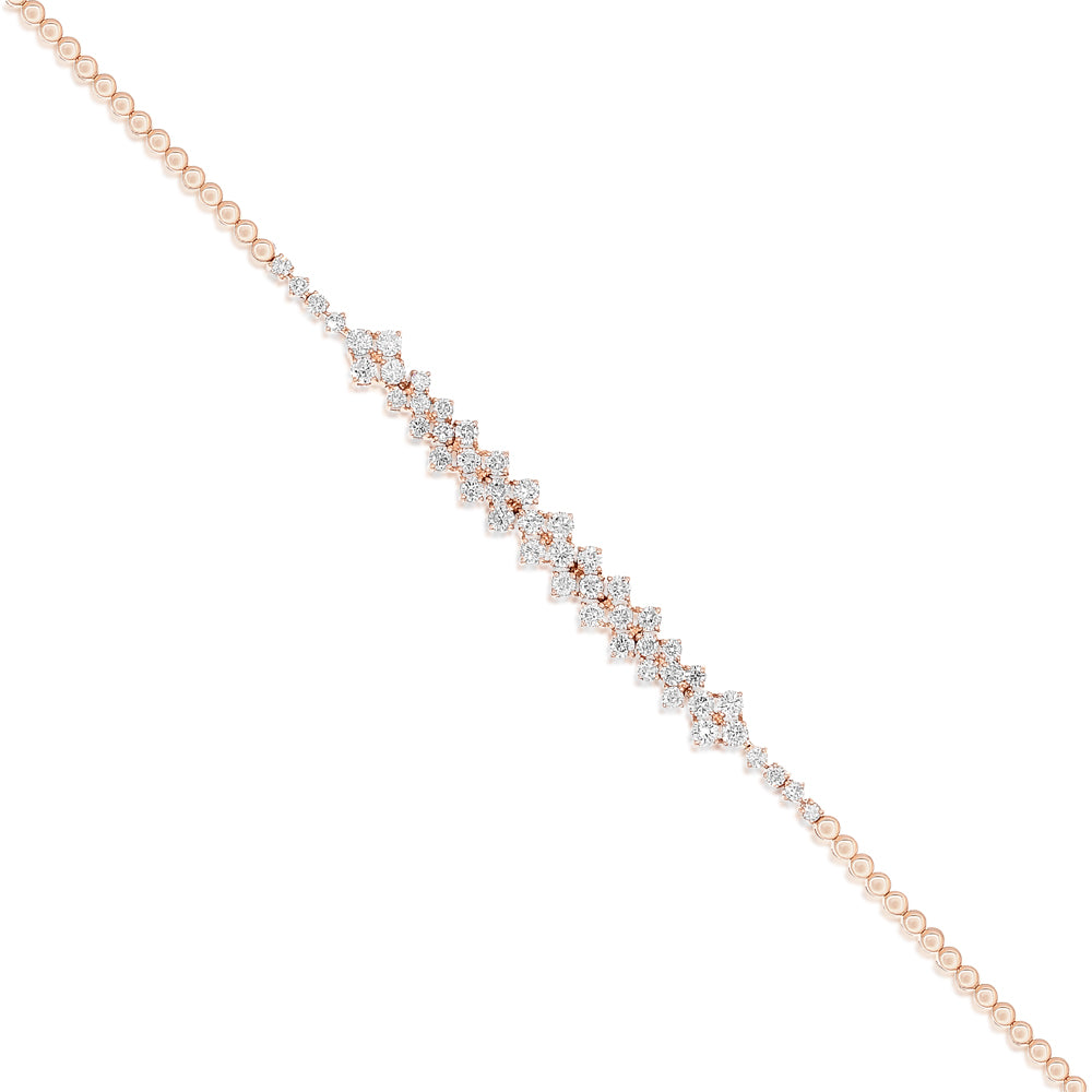 Diamond bracelet 18k rose gold ASB11776A