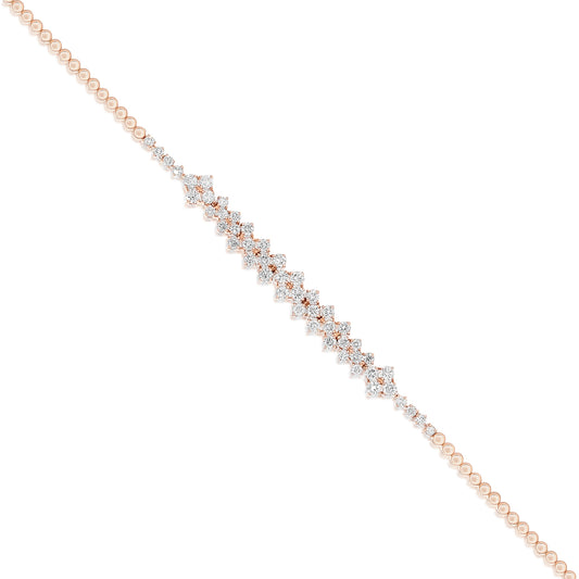 Diamond bracelet 18k rose gold ASB11776A