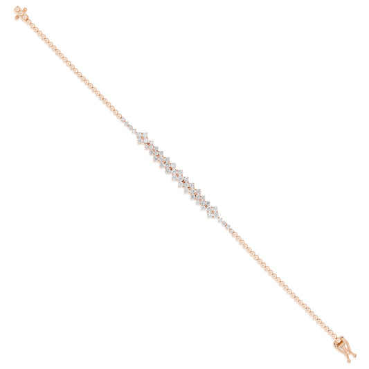 Diamond bracelet 18k rose gold ASB11776A