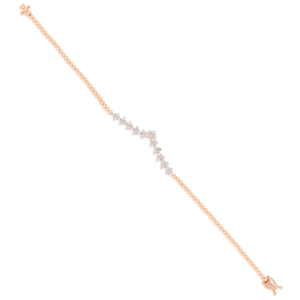 Diamond bracelet 18k rose gold ASB11781B