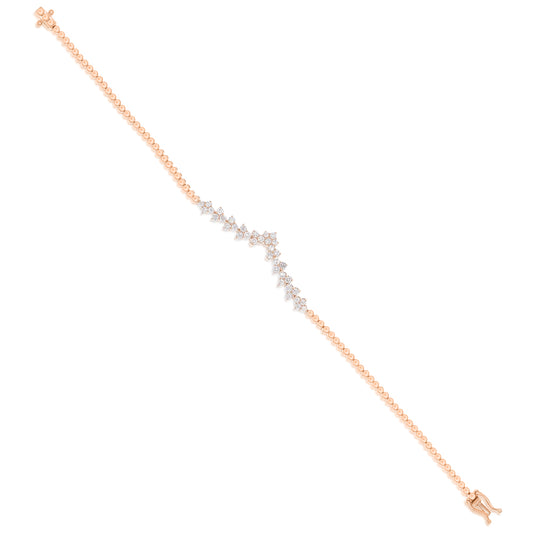 Diamond bracelet 18k rose gold ASB11781B