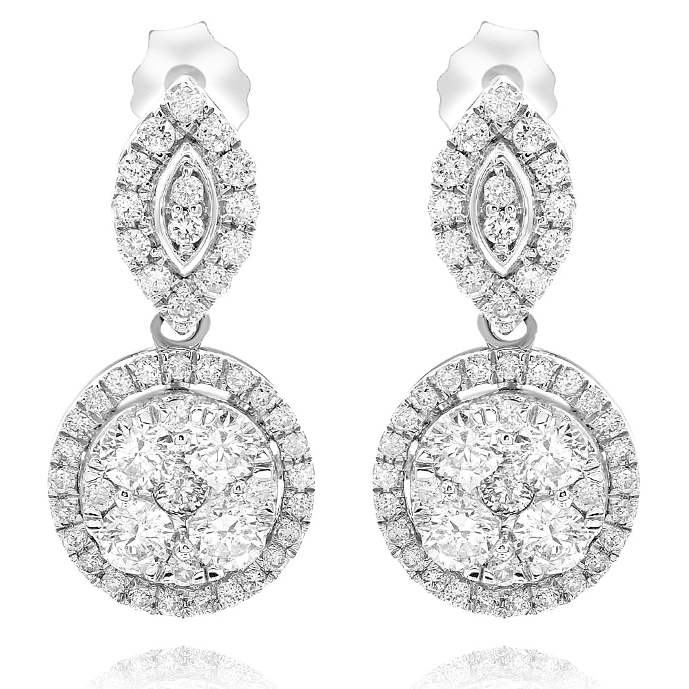 Diamond earring 18k white gold ASE10387B