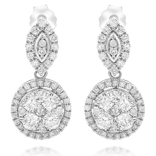 Diamond earring 18k white gold ASE10713