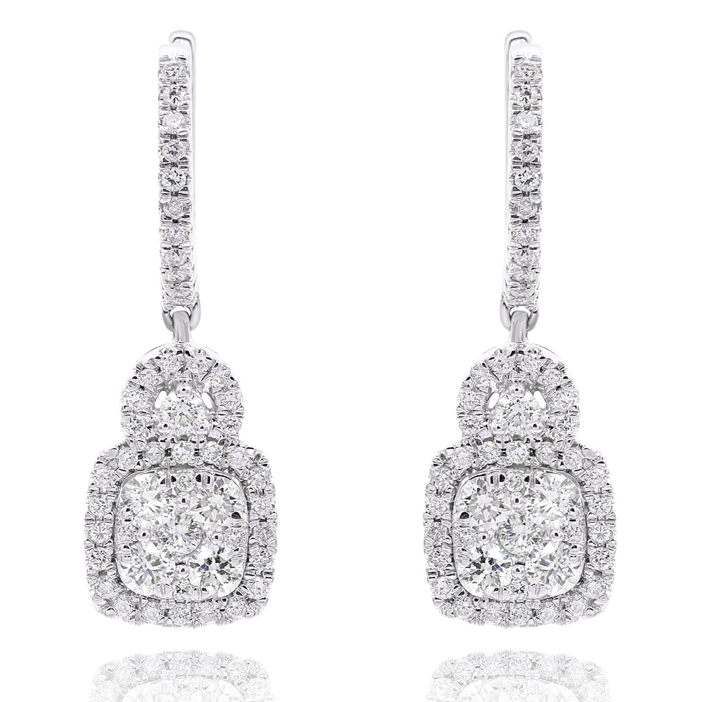 Diamond earring 18k white gold ASE10393C