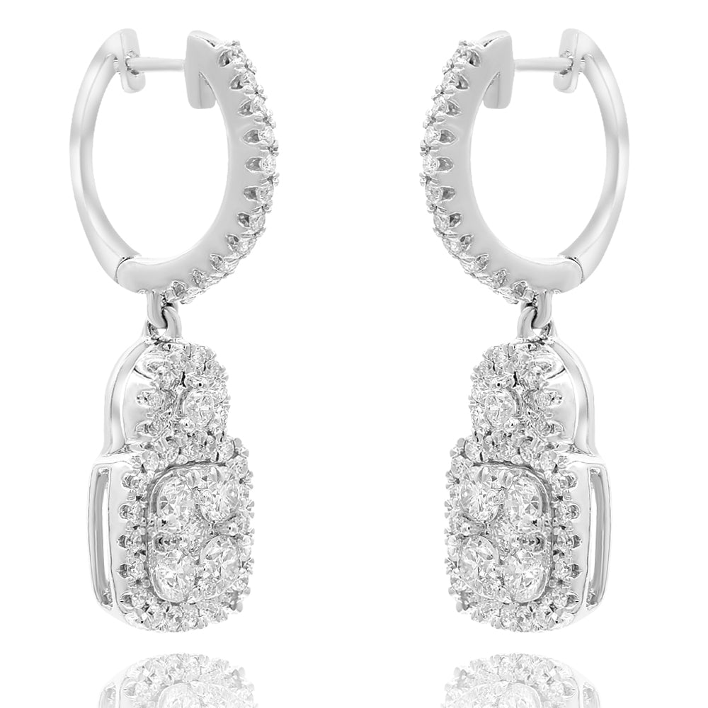 Diamond earring 18k white gold ASE10393C