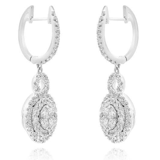 Diamond earring 18k white gold ASE10713