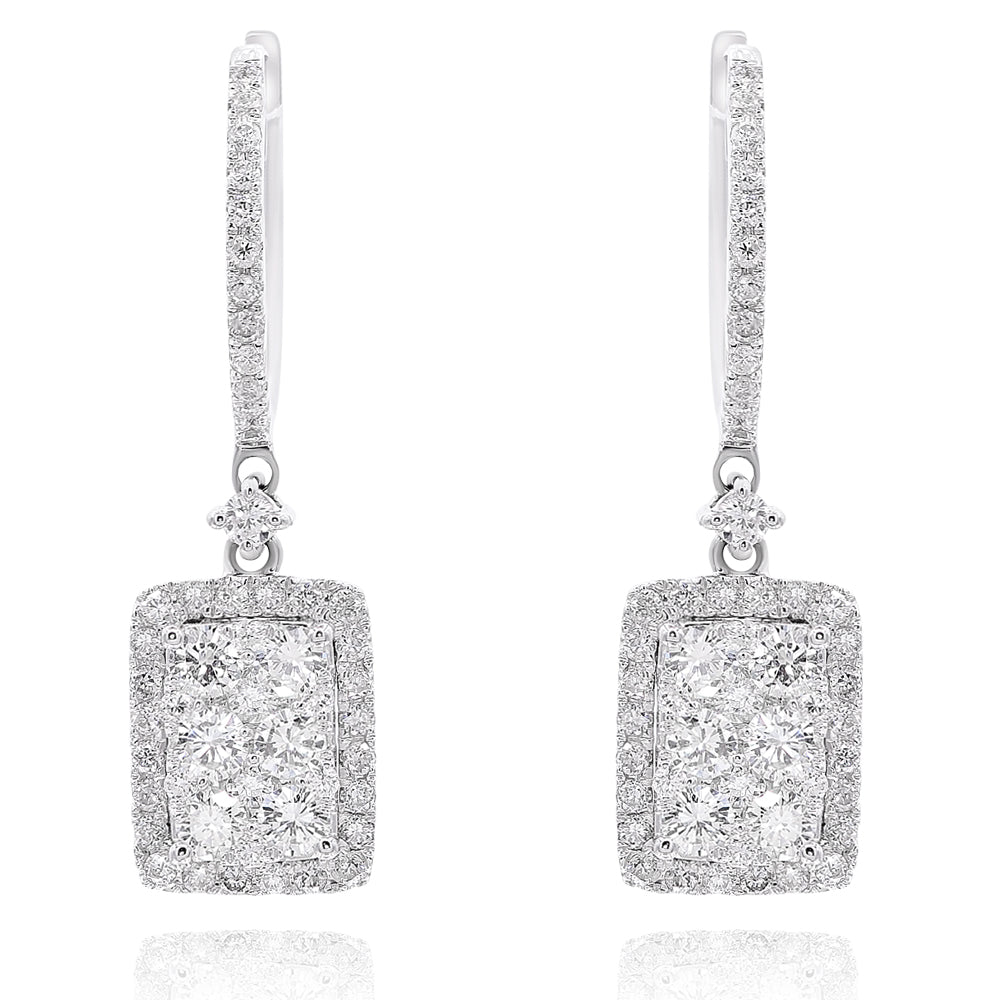 Diamond earring 18k white gold ASE10882