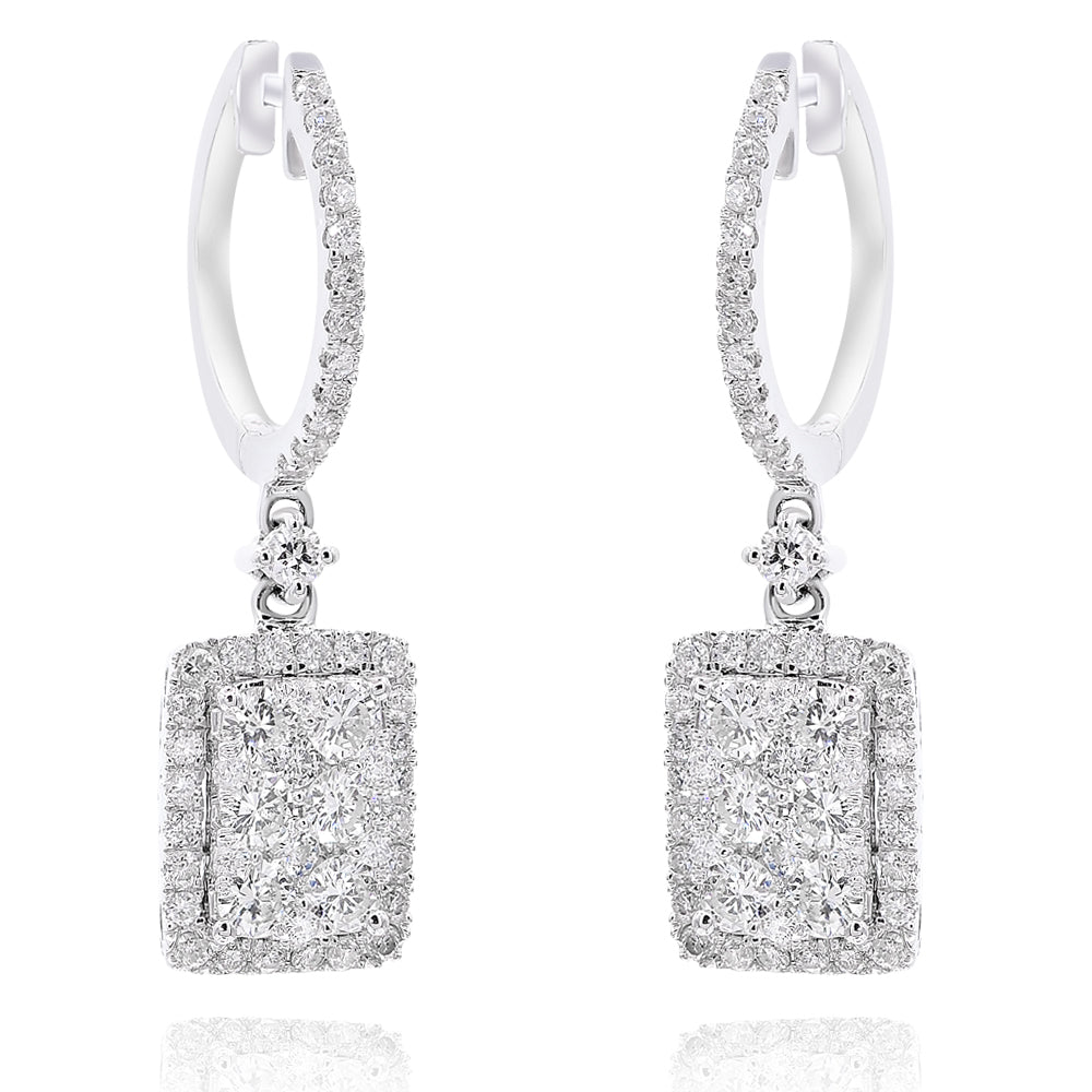 Diamond earring 18k white gold ASE10882