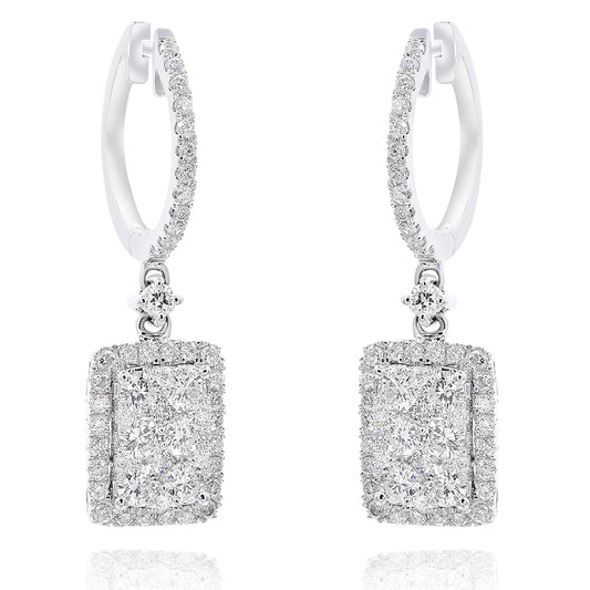 Diamond earring 18k white gold ASE10882