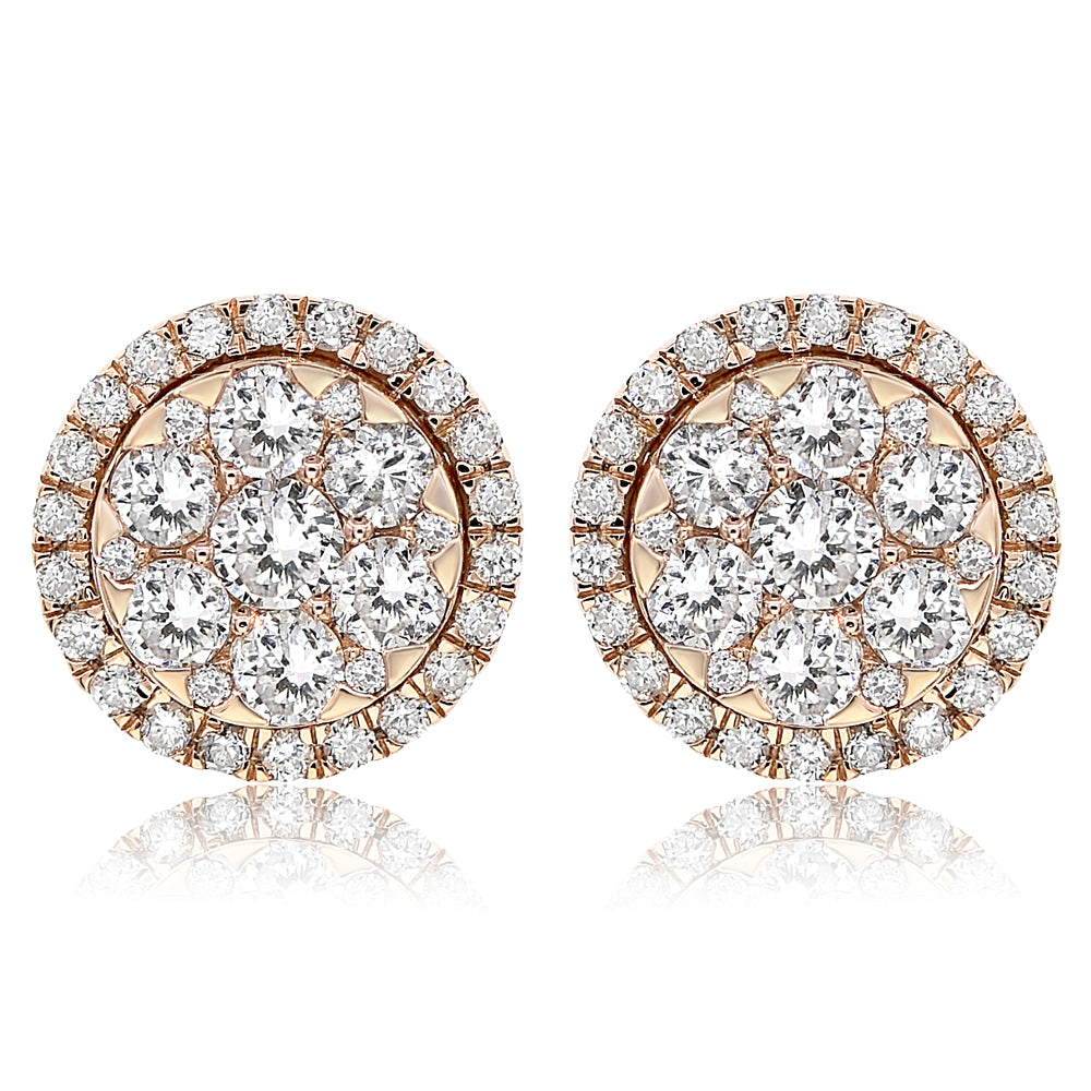 Diamond earrings 18k rose gold ASE11773