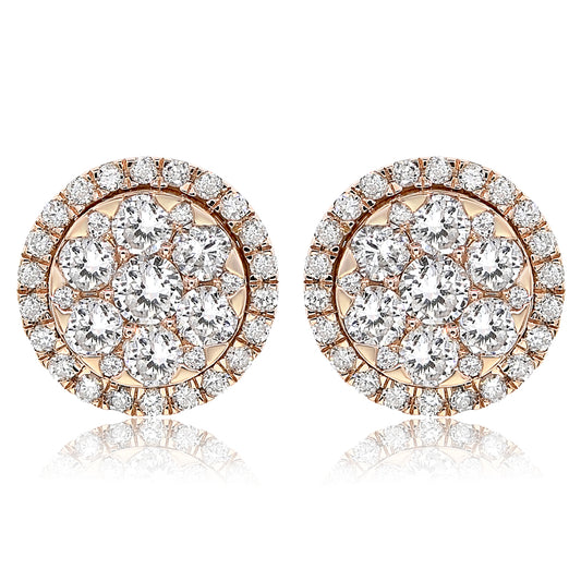 Diamond earrings 18k rose gold ASE11773