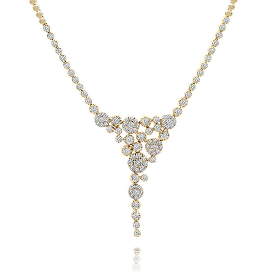 Diamond necklace 18k yellow gold ASN11771B