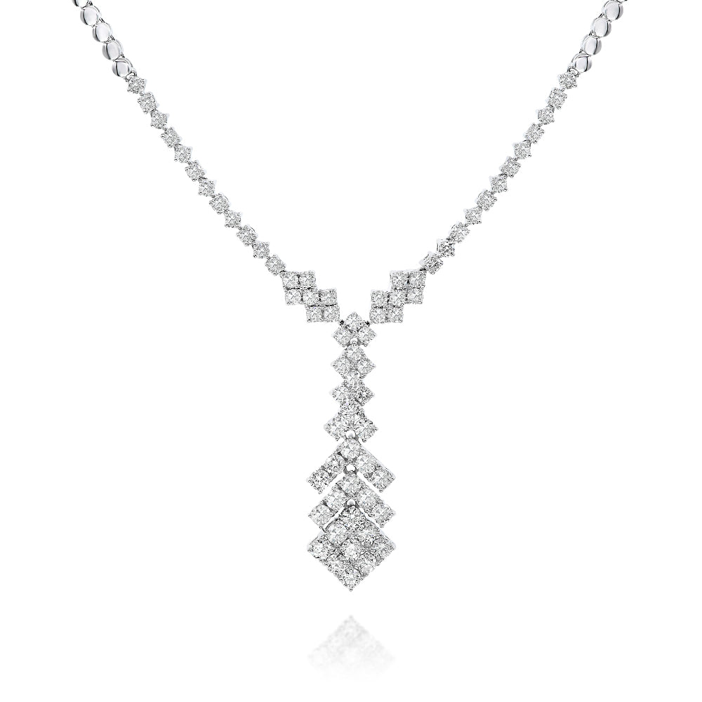 Diamond necklace 18k white gold ASN11775