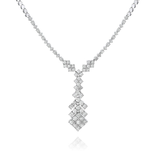 Diamond necklace 18k white gold ASN11775