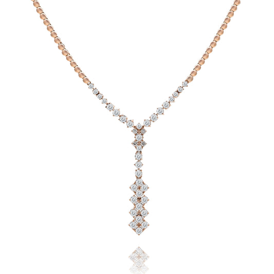 Diamond necklace 18k rose gold ASN11777B