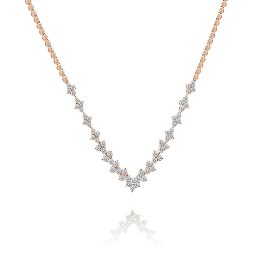 Diamond necklace 18k rose gold ASN11781A