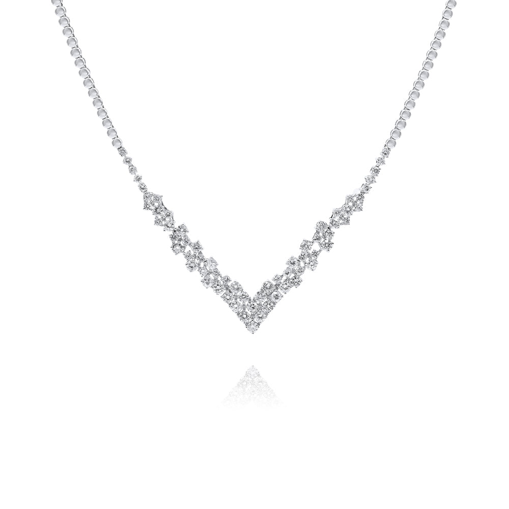 Diamond necklace 18k white gold ASN11783