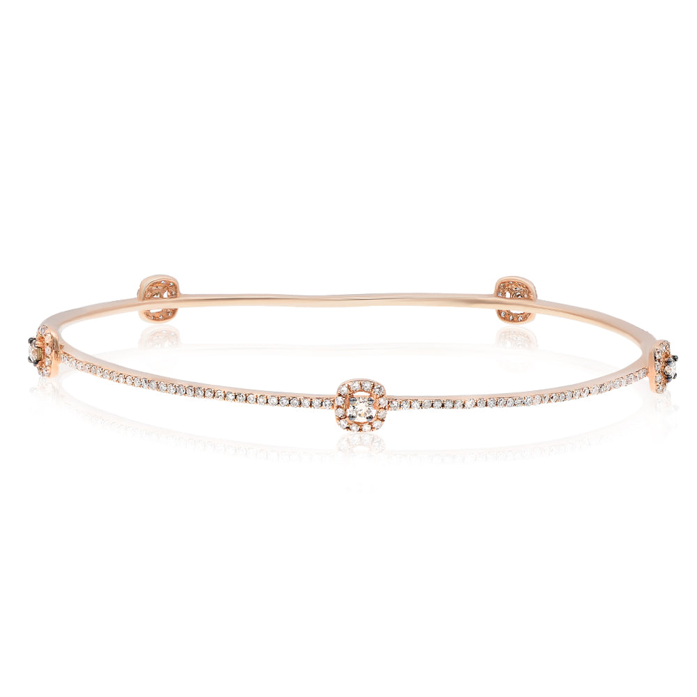 Diamond bracelet 14k rose gold B08496