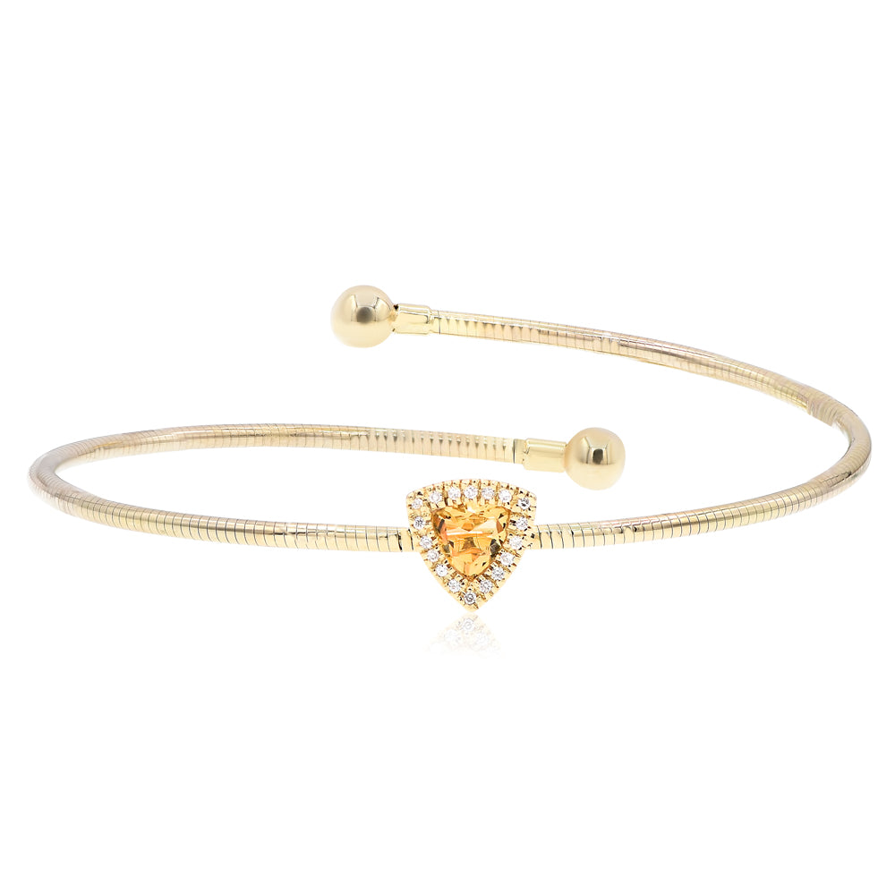 Diamond bangle bracelet 14k yellow BG675