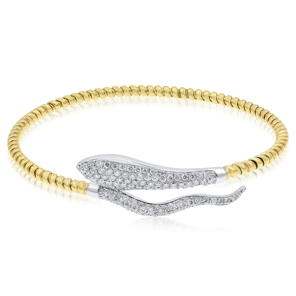 Diamond bangle bracelet 18k two-tone BG767A