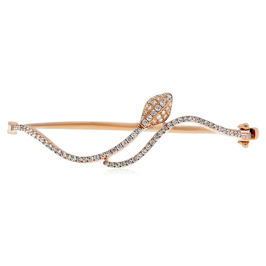 Diamond bangle bracelet 18k rose BH765