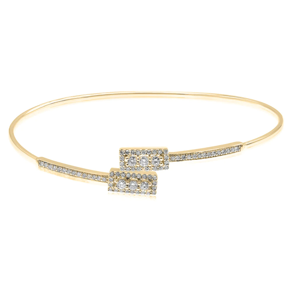 Diamond bangle bracelet 18k white | yellow BI623