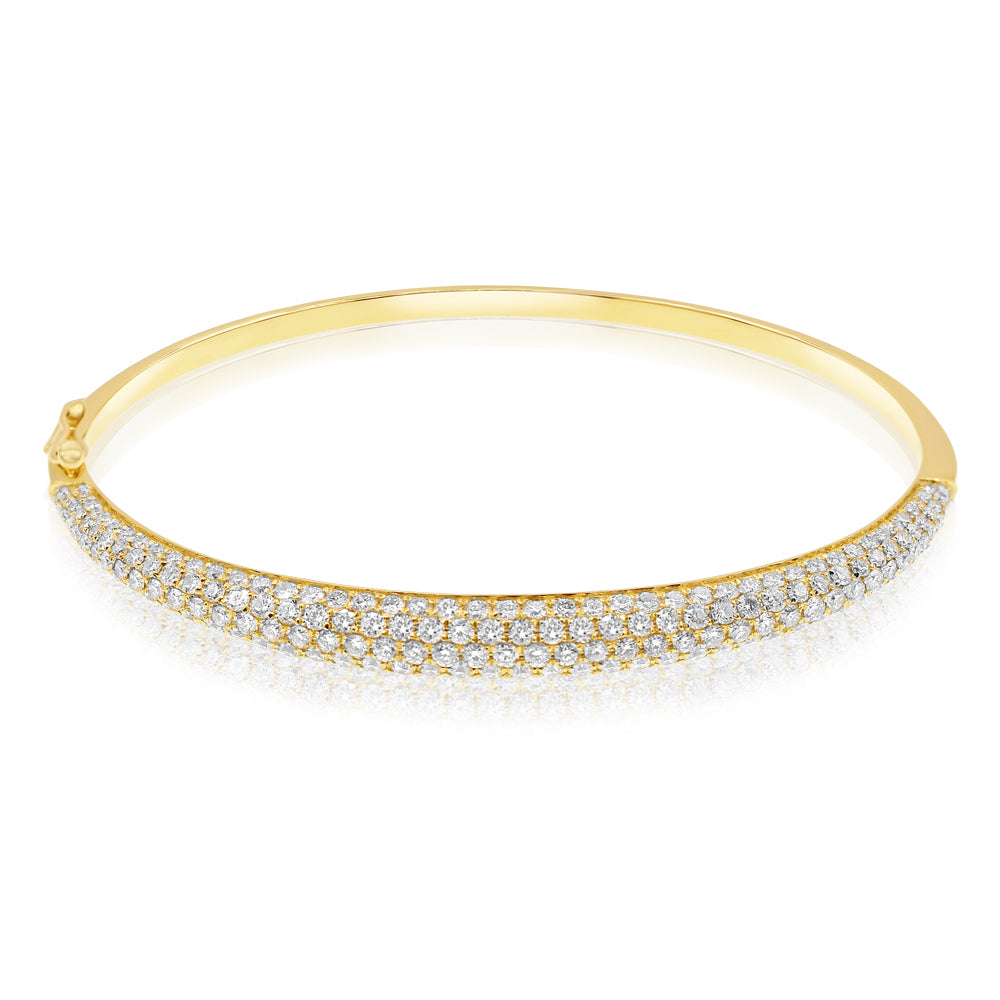 Diamond bangle bracelet 18k gold BJ550