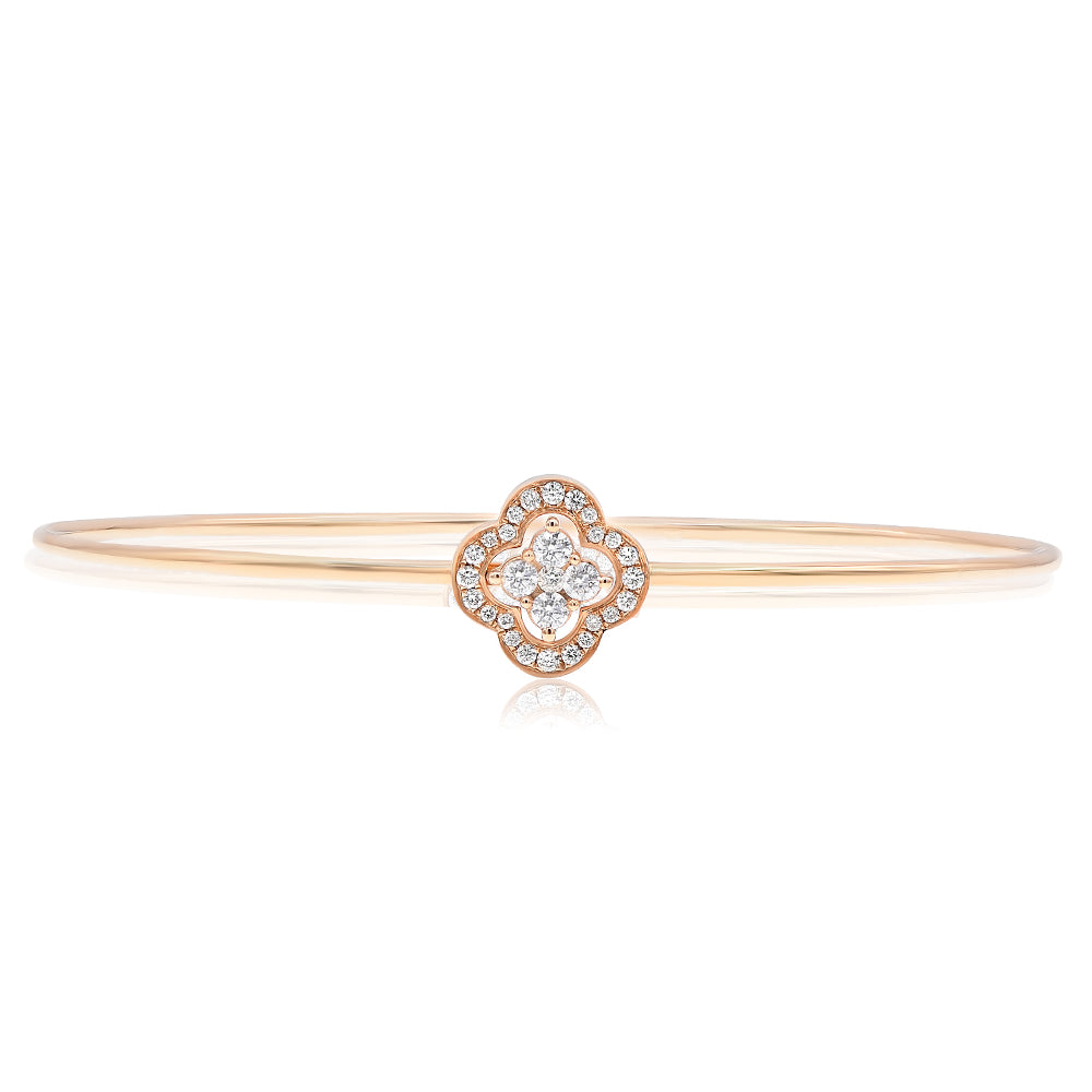 Diamond bangle bracelet 18k rose gold BJ559