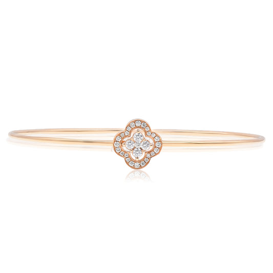 Diamond bangle bracelet 18k rose gold BJ559