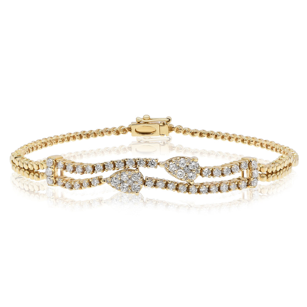 Diamond bracelet 18k yellow gold BK917