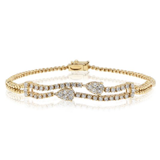 Diamond bracelet 18k yellow gold BK917