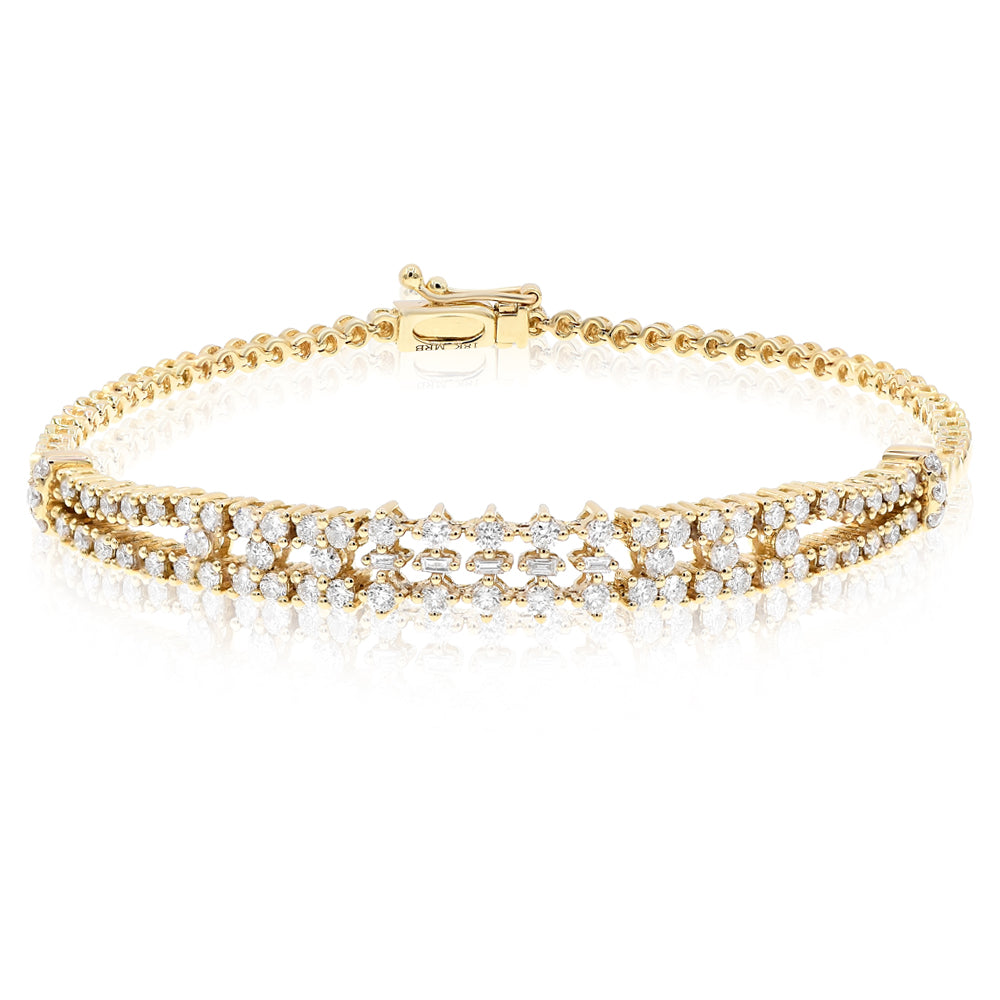 Diamond bracelet 18k yellow gold BK937A