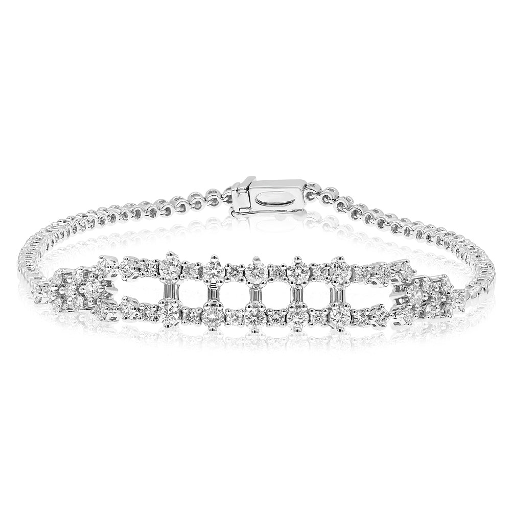 Diamond bracelet 18k white gold BK938