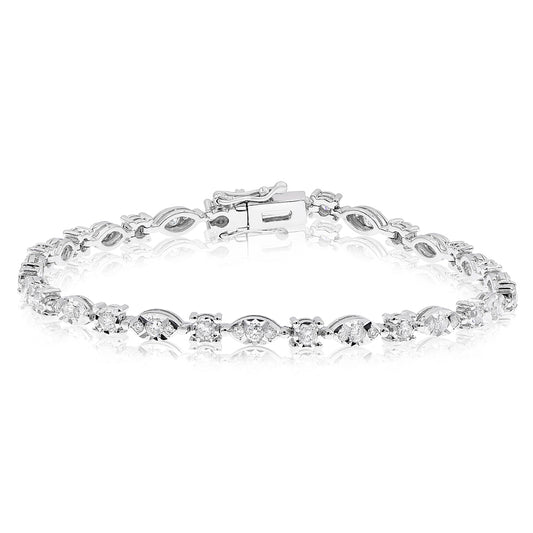 Diamond bracelet 14k white gold BL183