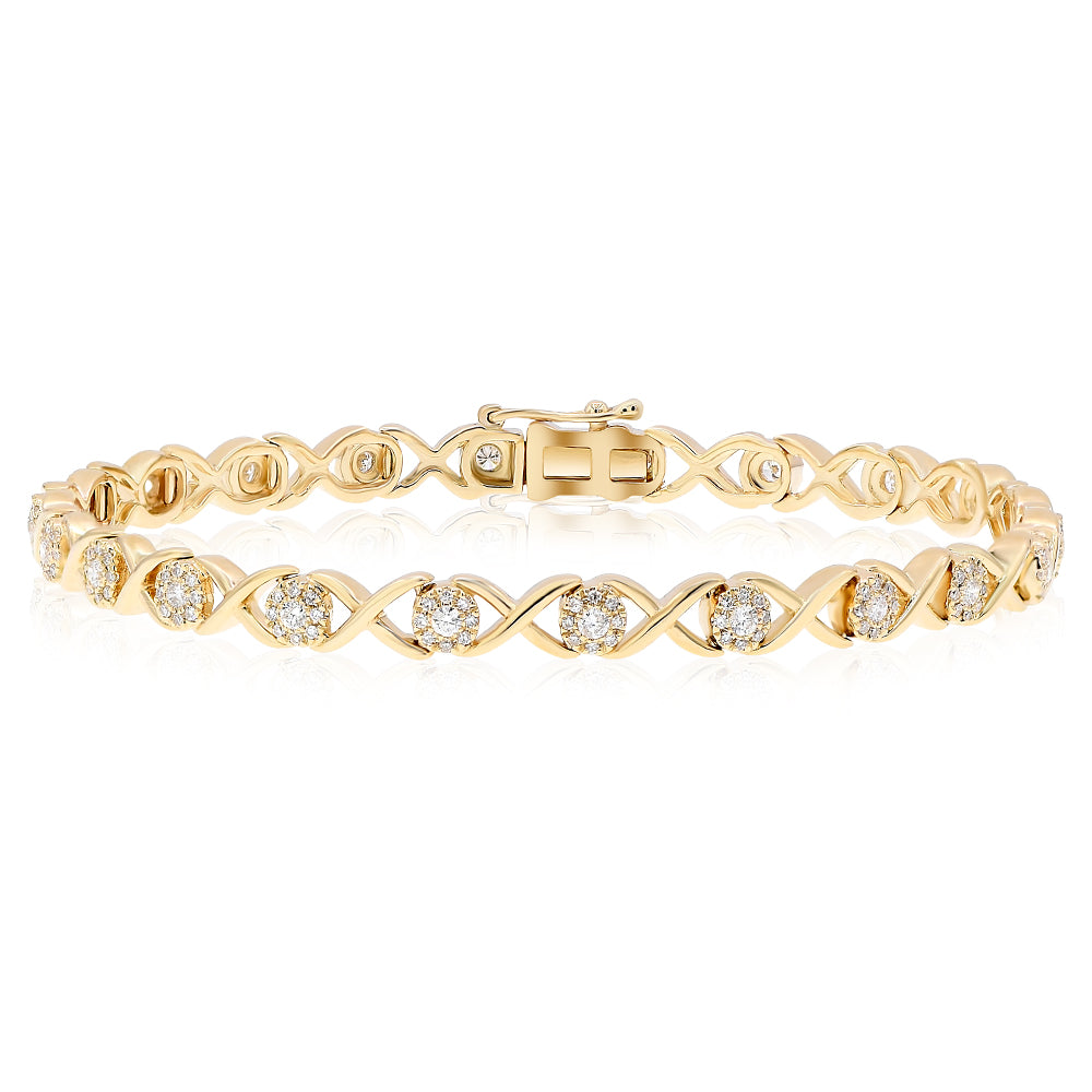 Diamond bracelet 14k yellow gold BM009A