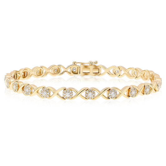 Diamond bracelet 14k yellow gold BM009A