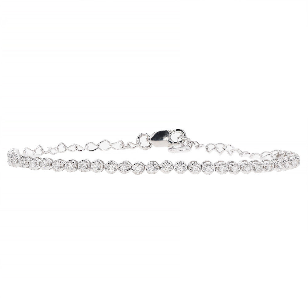 Diamond bracelet 14k white gold BM532A