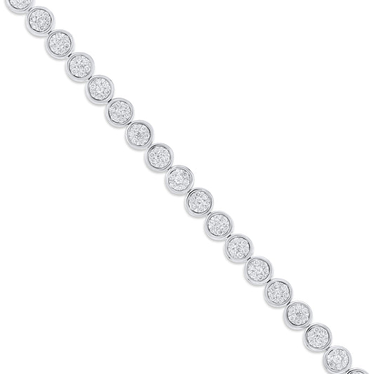 Diamond bracelet 14k white gold BR00687