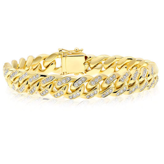 Diamond bracelet 14k yellow gold CUB1BR