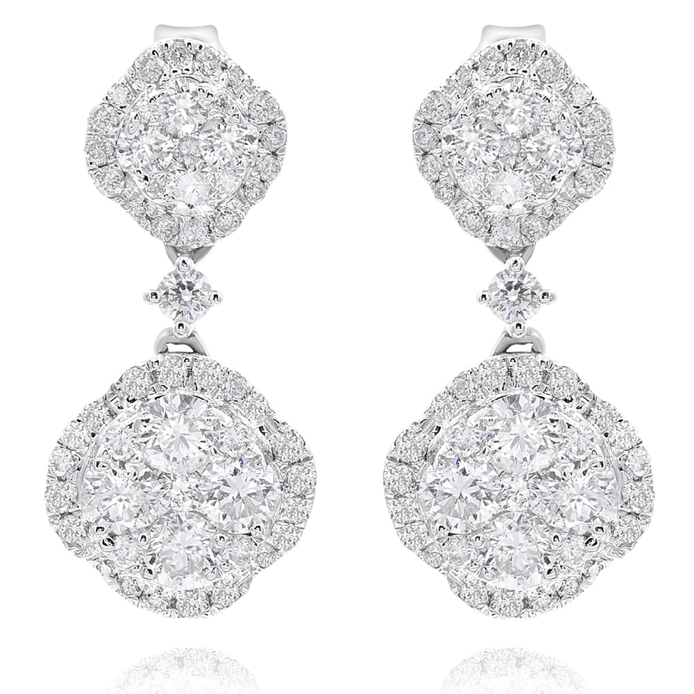 Diamond earring 14k white gold E13587A