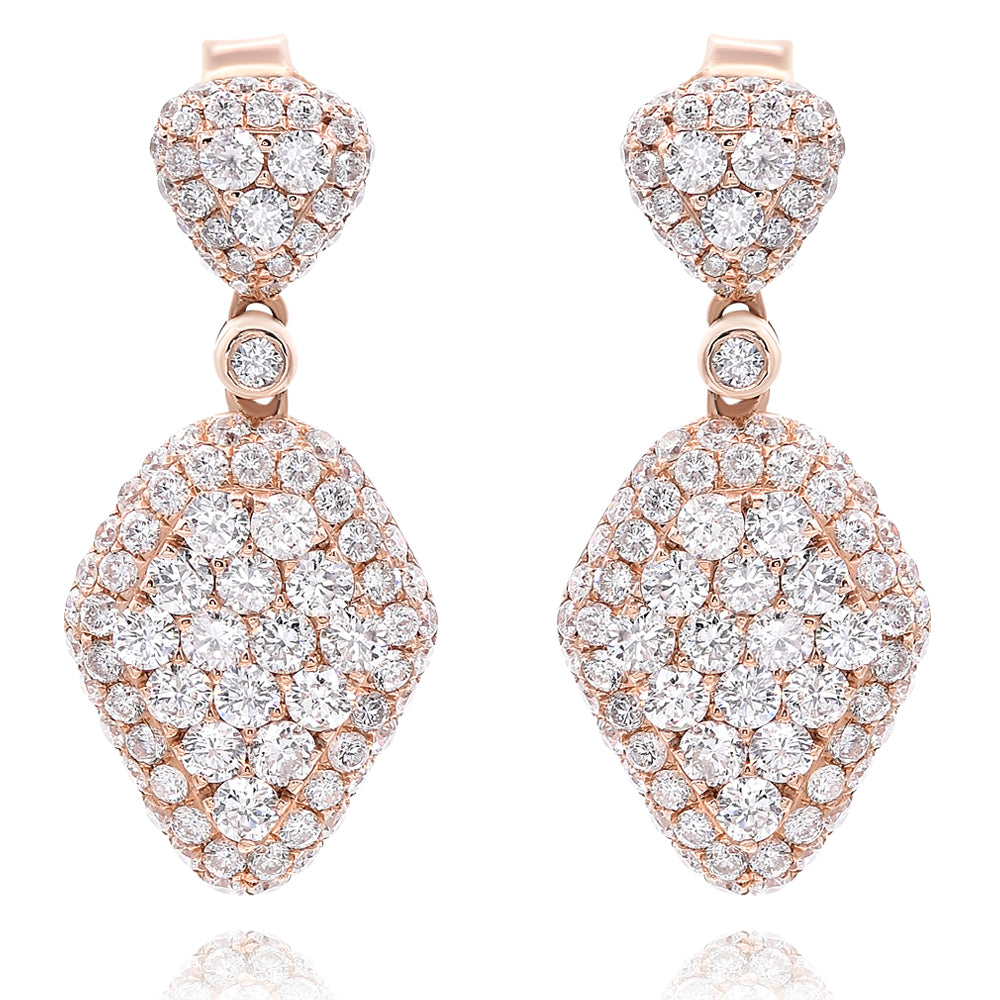 Diamond earrings 14k rose gold E14549B